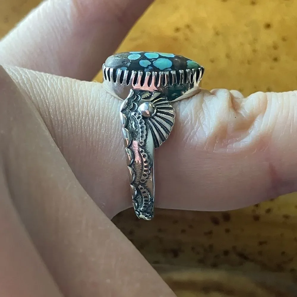 Turquoise Sterling Silver Ring Size 7